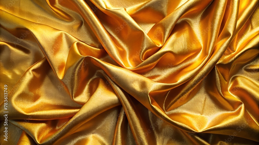 golden fabric, linen in folds, beautiful background golden fabric, linen in folds, beautiful background