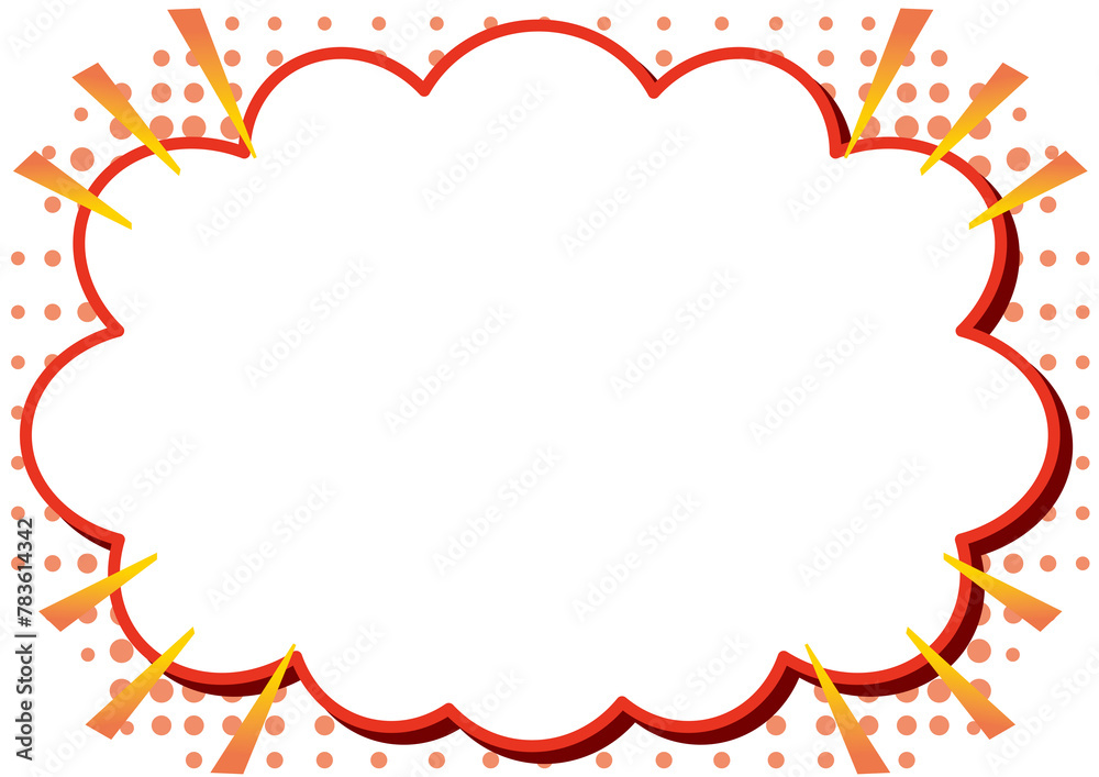 Obraz premium フレーム,吹き出し,お知らせ,メッセージ,注目,大事,広告,デザイン,チラシ,見出し,タイトル,枠,囲み枠,フキダシ,セリフ,会話,かわいい,素材,シンプル,ポイント,あしらい,囲み,飾り,飾り枠,装飾,マンガ,コミック,テキストボックス,パーツ,ポップ,デザイン素材,テキスト,小見出し,コラム,パンフレット,カタログ,グラフィック,おしゃれ