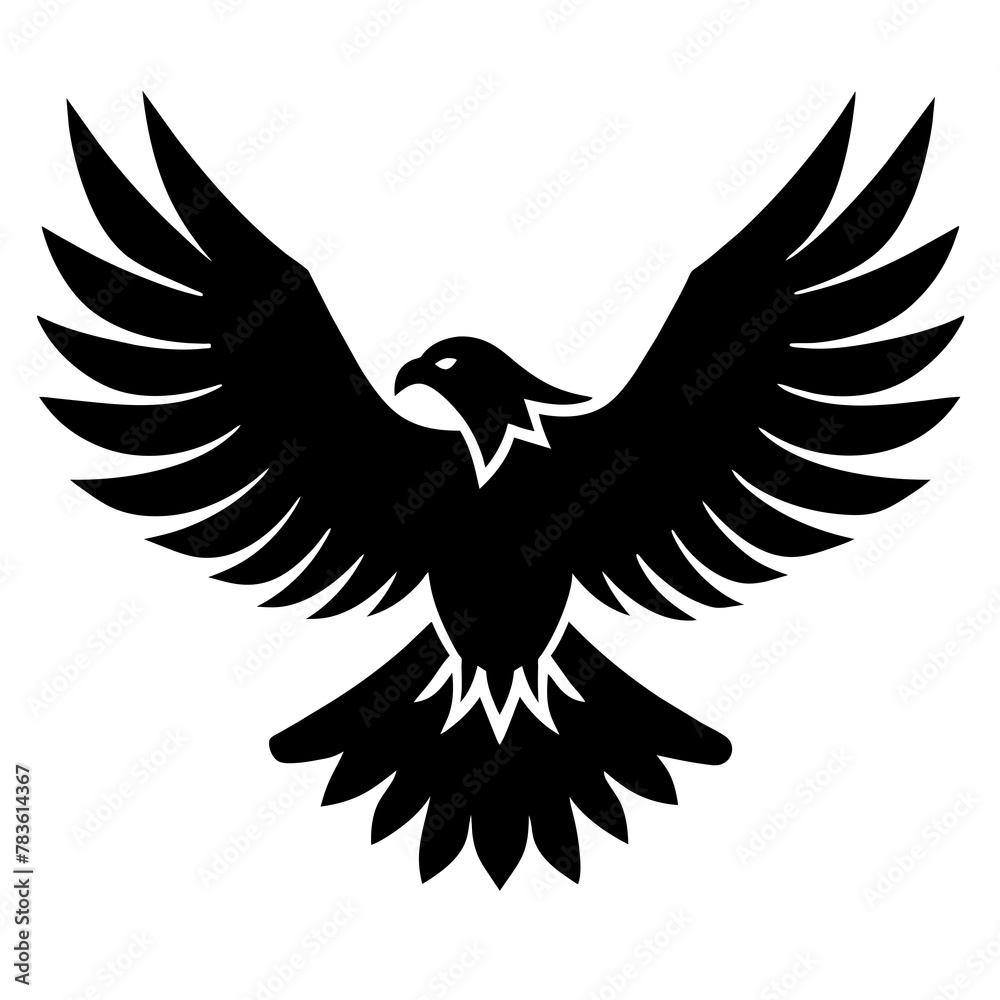 Flying eagle bird silhouette. Eagle Logo design concept isolated on white background. Eagle Vector Illustration
Flying eagle bird silhouette. Eagle Logo design concept isolated on white background. Eagle Vector Illustration