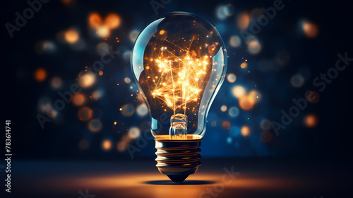 Light bulb concept background