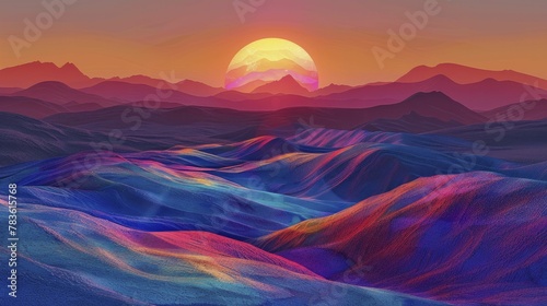 Psychedelic Desert Sunsets  A Journey Through Color and Silence