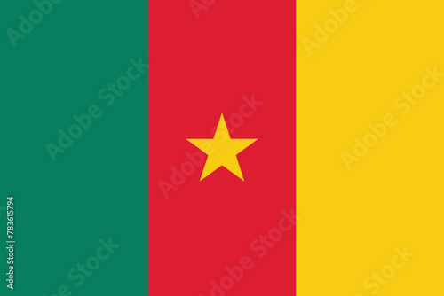 Cameroon flag vector illustration. Cameroon national flag. 
 photo