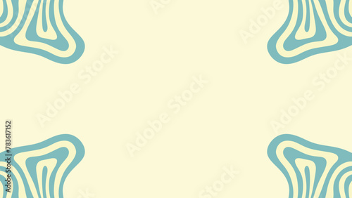 abstract background with waves frame in the corner