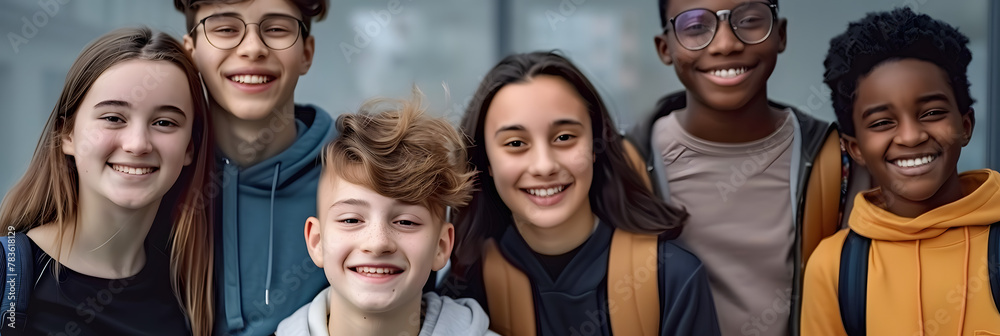 Group of happy multi-ethnic students Group of happy multi-ethnic students