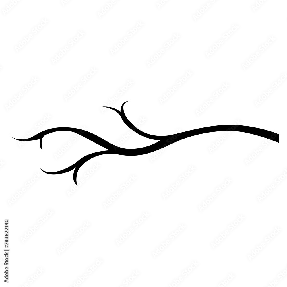 branches silhouette element transparent background
