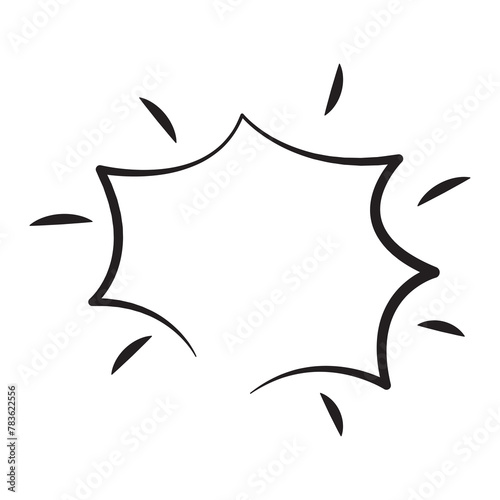 bubble text element with transparent background