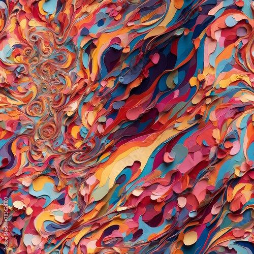 colorful art paper with curved lines and abstract shapes that match the texture of this image