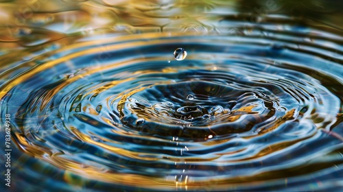 Rippling water creating a sense of movement and energy AI generated illustration
