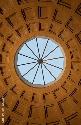 Beautiful low angle of a Glyptothek building dome in Munich- perfect for background use photo