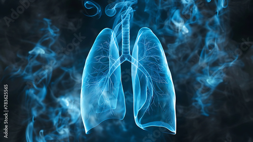 cigarette smoke damaging lungs
