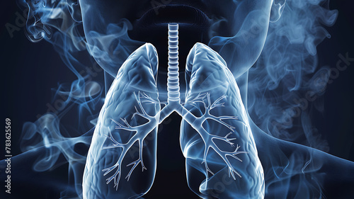 cigarette smoke damaging lungs