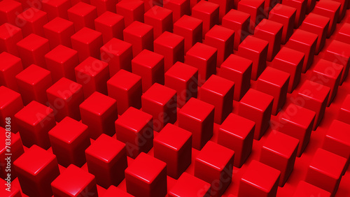 Red cuboid geometric backgr...