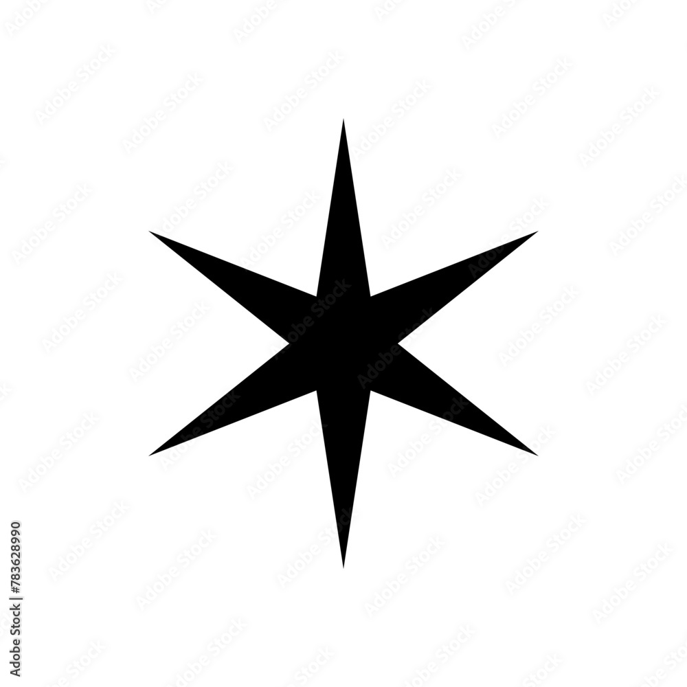 A simple black six-pointed star isolated on a transparent background A simple black six-pointed star isolated on a transparent background