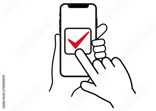 チェック,スマートフォン,アプリ,調べる,検索,調査,回答,記入,書く,デザイン,スマホ,タップ,タッチ,クリック,操作,指,人差し指,手,アンケート,解答,ビジネス,勉強,仕事,質問,受験,署名,試験,書き込み,記入欄,チェックマーク,答え,記号,マーク,絵文字,目印,アイコン,資料,確認,入力,イラスト,チェックボックス,チェック枠,チェックリスト,印,承認,ポイント,プレゼン,メモ