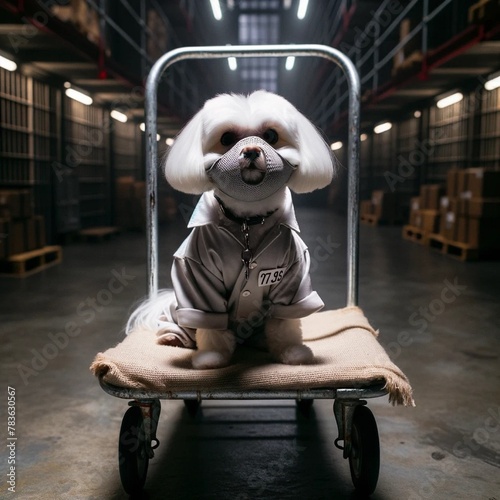 Prisoner transfer, small dog in prison