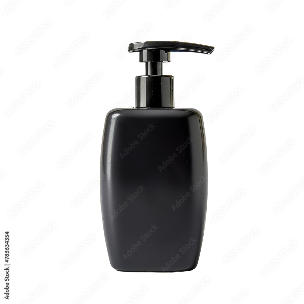 Black Soap Dispenser with Pump, Focus on Hygiene and Modern Bathroom Accessories. Black Soap Dispenser with Pump, Focus on Hygiene and Modern Bathroom Accessories.