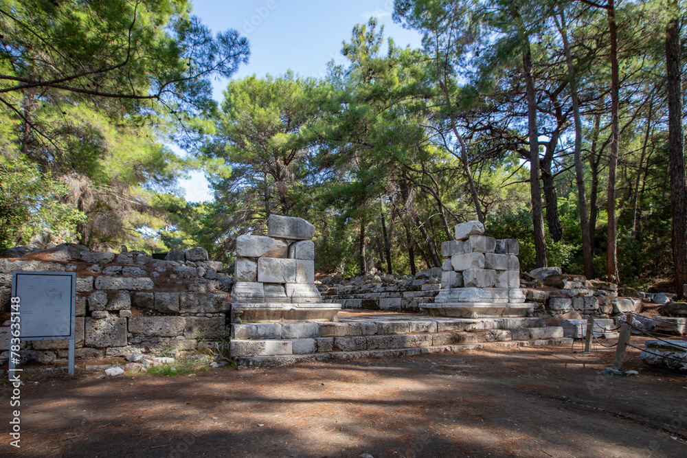 Phaselis Ancient City in Kemer of Antalya. Glorious beaches, calm sea, fab snorkelling and all set within ancient ruins that set the imagination. The charming historical place a the tranquil beach. Phaselis Ancient City in Kemer of Antalya. Glorious beaches, calm sea, fab snorkelling and all set within ancient ruins that set the imagination. The charming historical place a the tranquil beach.