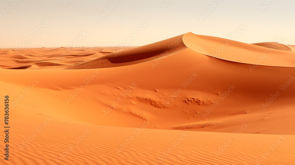 AI generated illustration of vast desert dunes