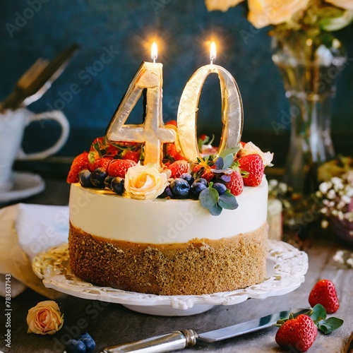 Gateau 40 ans photo