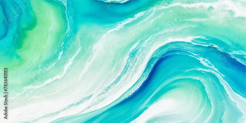 abstract soft blue and green abstract water color ocean wave texture background. Banner Graphic Resource as background for ocean wave and water wave abstract graphics 