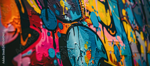 colorful background with graffiti