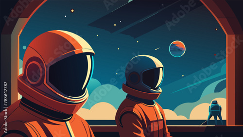 With only the sound of their breathing and the view of their own reflection in their visor the astronauts are awestruck by the infinite expanse