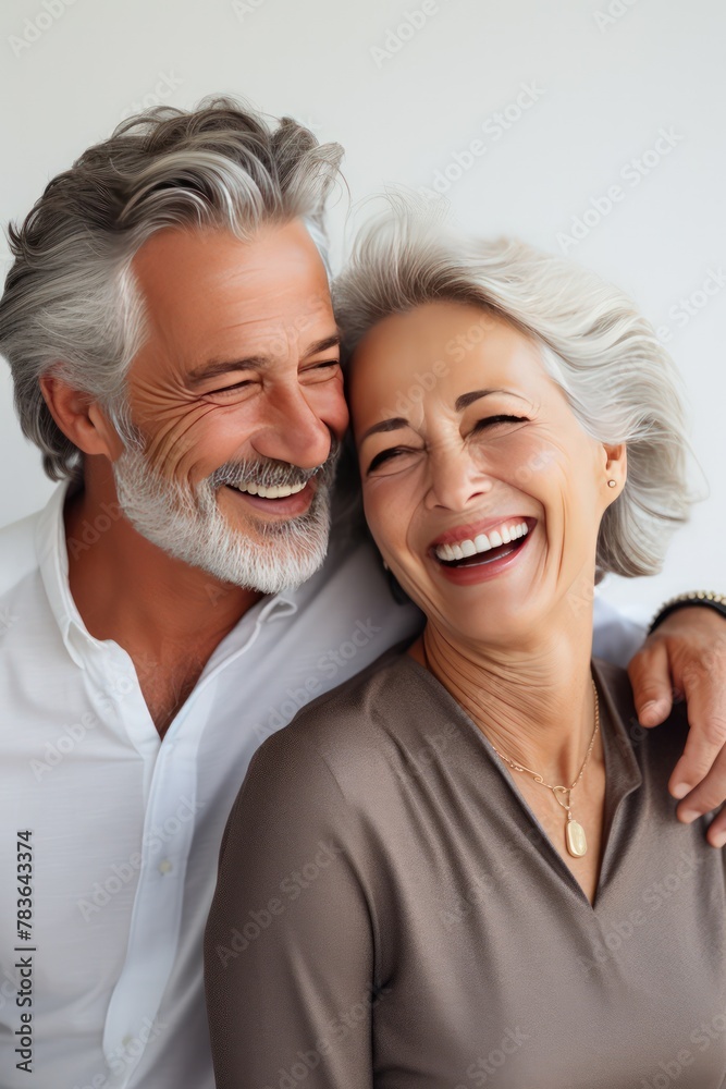Loving middle-aged couple testament to power of love reminder laughs happily Loving middle-aged couple testament to power of love reminder laughs happily
