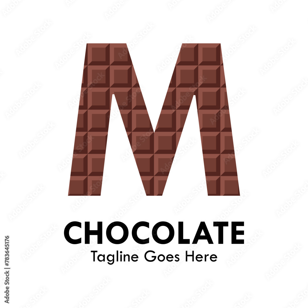 m letter with chocolate design logo template illustration m letter with chocolate design logo template illustration