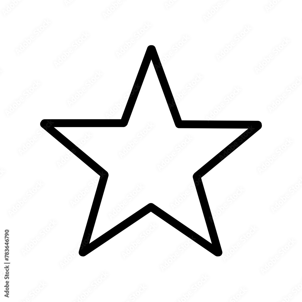 Star icon in black and outline style Star icon in black and outline style