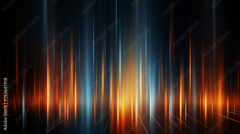 Smooth Blue to Orange Gradient Background with Light Rays