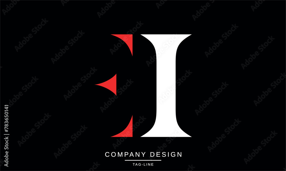EI, IE Abstract Letters Logo Monogram Design Font EI, IE Abstract Letters Logo Monogram Design Font
