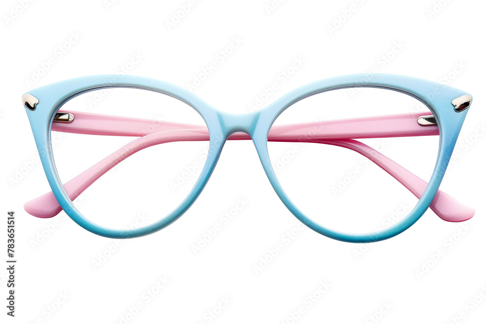 Fototapeta premium Round eyeglasses with modern and minimal style isolated on background, optical accessories for male and female in daily life.