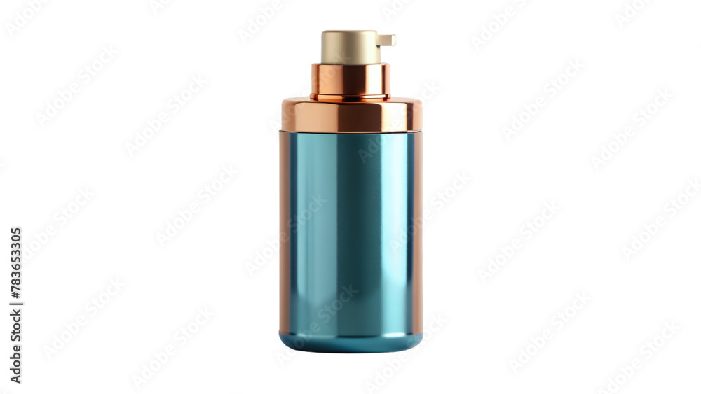 Blue perfume bottle isolated on white background Blue perfume bottle isolated on white background