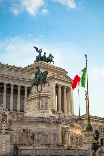 Vertical shot of the Istituto per la Storia del Risorgimento in Rome, Italy photo