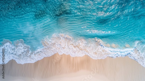 delightful texture wave on the sea shore. rich blue crystal clear transparent ocean water. a place to fulfill desires, relax, fill the soul and body with pleasant memories photo