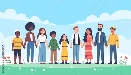 Worldwide Harmony Through Joined Hands
