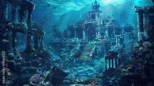 Underwater City at Twilight