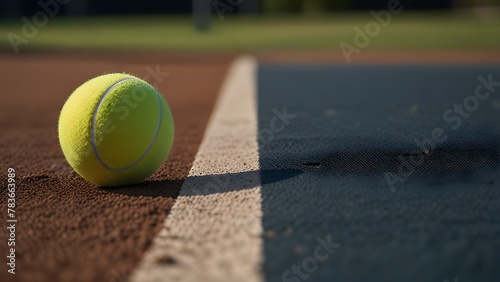 Closeup freshly cut grass tennis court
