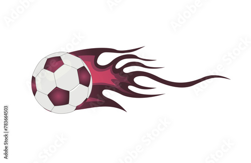 soccer ball with flames vector  