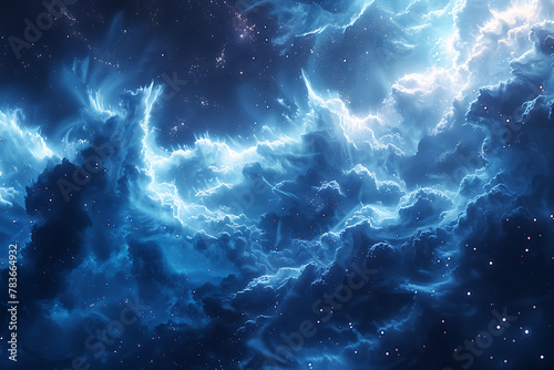 Stunning digital artwork of deep space  featuring a captivating blend of swirling galaxies and vibrant nebulae  perfect for celestial-themed backgrounds and sci-fi-inspired designs