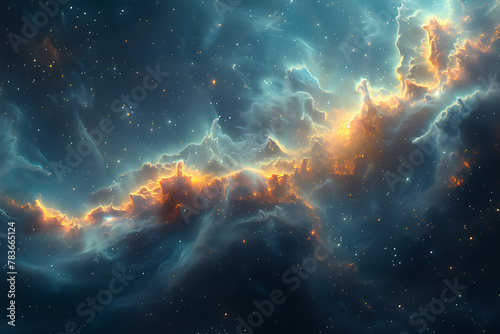 An awe-inspiring deep space wallpaper featuring galaxies, nebulae, and stars, providing a mesmerizing glimpse into the cosmic wonders of the universe with ethereal beauty