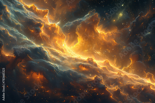 An awe-inspiring deep space wallpaper featuring galaxies, nebulae, and stars, providing a mesmerizing glimpse into the cosmic wonders of the universe with ethereal beauty