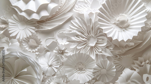 Paper design flower closeup