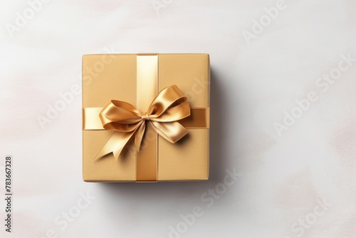 gift packed in a box, top view, background, copy