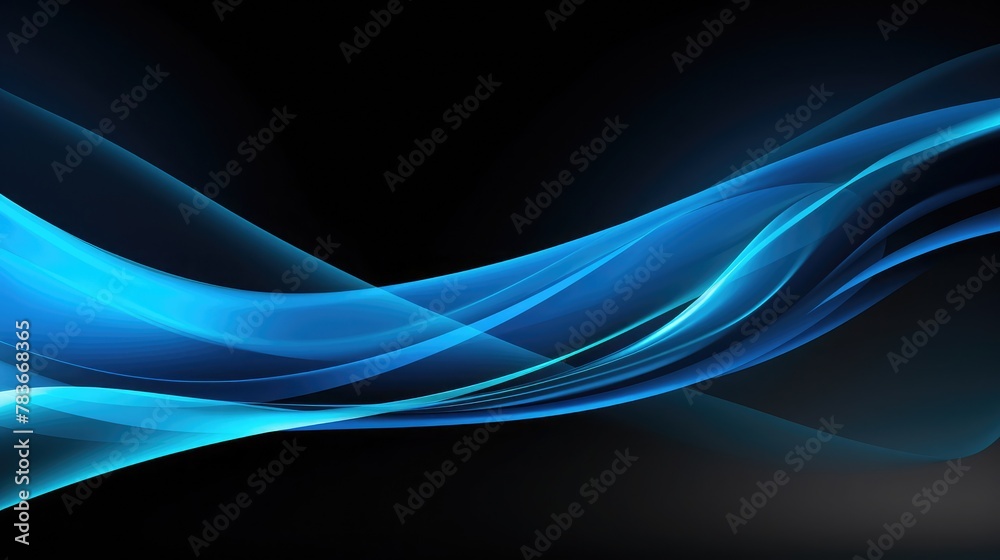 Fototapeta premium Black and Blue Wave Business Background Vector Art