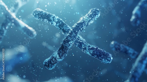 The X chromosome's fragile site is a hallmark of Fragile X syndrome, a subject of study in the intersecting fields of medical science and biotechnology. photo