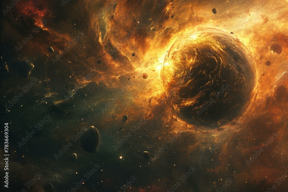Unnerving Apocalypse space cosmic. Star energy meteor. Generate Ai Unnerving Apocalypse space cosmic. Star energy meteor. Generate Ai