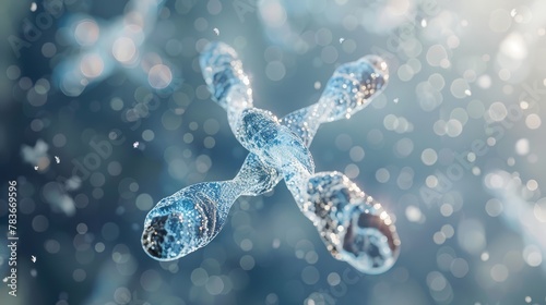 The X chromosome's fragile site is a hallmark of Fragile X syndrome, a subject of study in the intersecting fields of medical science and biotechnology. photo