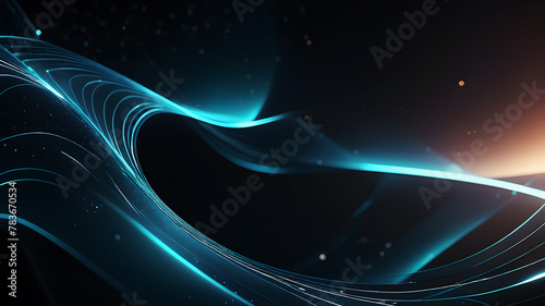 Design a futuristic abstract background with smooth, dynamic curves inspired by technology and innovation