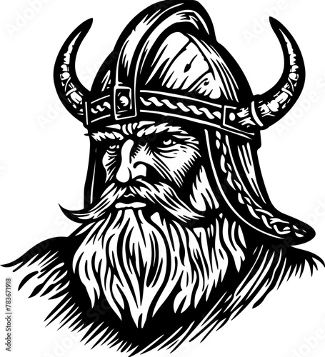 illustration of a Viking warrior, ideal for historical and mythological content